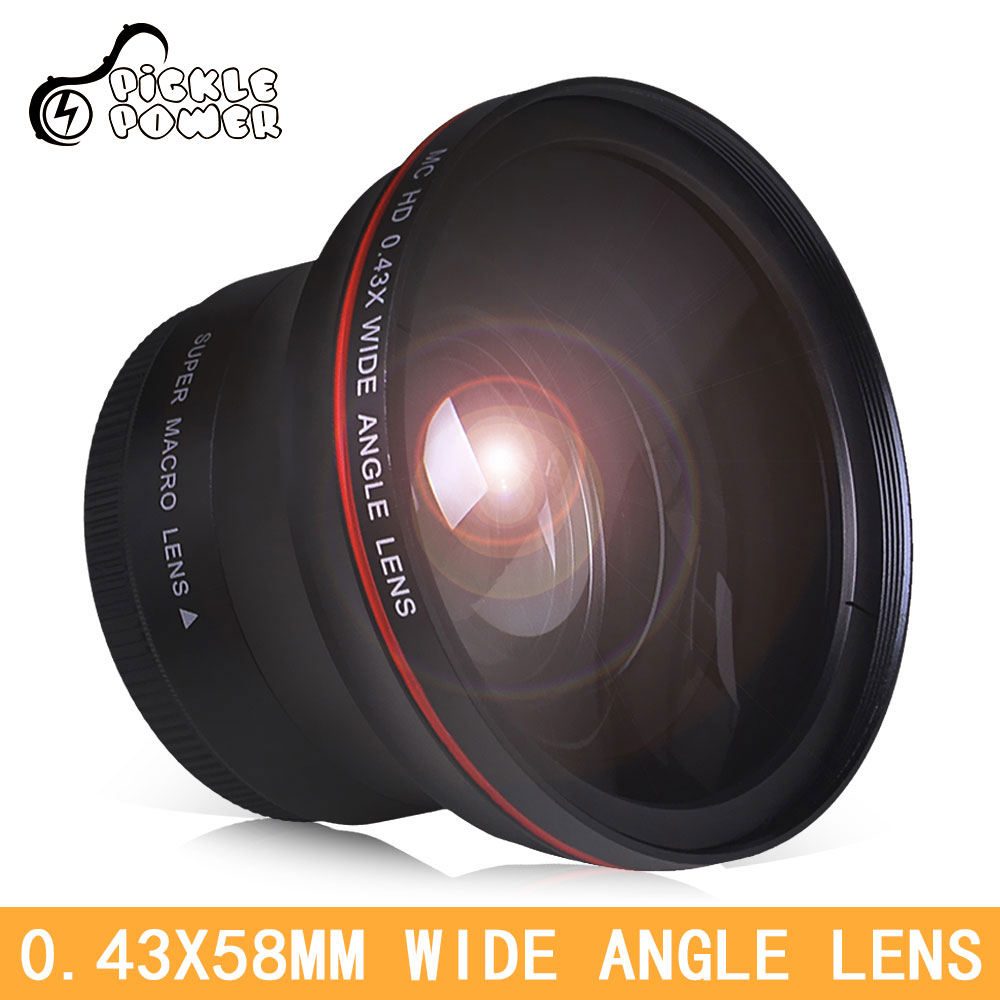 52 55 58MM 0.43x Professional HD Wide Angle Camera Lens Macro for Canon EOS Rebel 77D T7i T6s T6i T6 T5i T5 T4i T3i T3 SL1 1100D