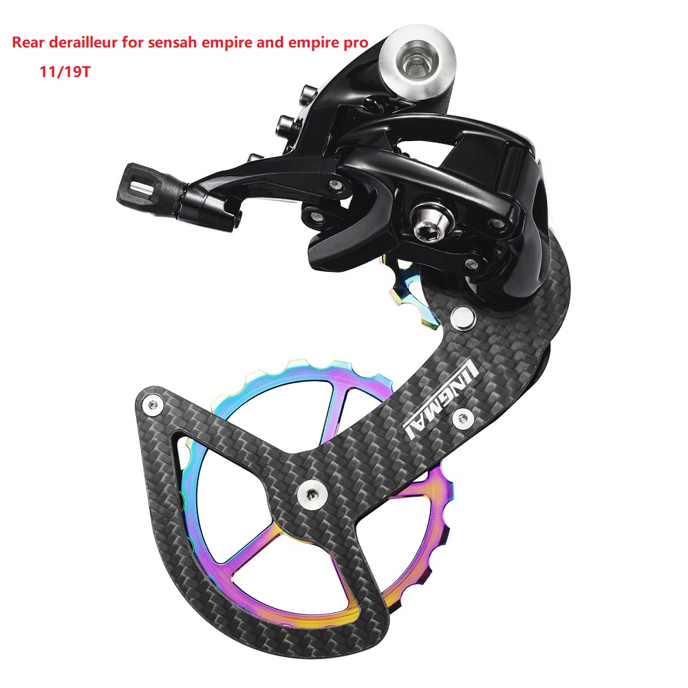 SENSAH-desviador trasero para bicicleta de carretera, jaula larga de 11/12 velocidades (máx. 34 dientes), jaula de carbono para cambio de marchas SRAM