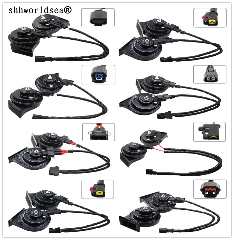 Shhworldsea 1 pz Adattatore per altoparlante clacson per auto Presa a treccia due linee speciali fascio clacson Cablaggio per vw per audi per hyundai