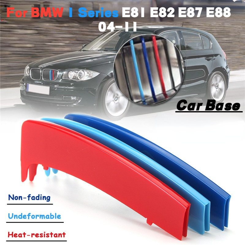 Guarnição de Clipe de Capa Grelha Esportiva, Estilo M, Estilo 2, 3D, BMW Série 1, E81, E82, E87, E88, 2004, 2005, 2006, 2007, 2008, 2009, 2010, 2011