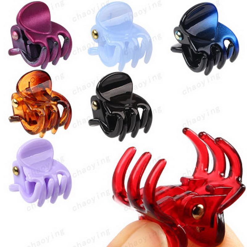 12 unids/pack nuevo pequeñas transparentes Clips de pelo garra para mujeres Mini horquilla pelo niña pequeña broches para el cabello orquillas damas pinzas para el pelo mujer peluquería peinado Accesorios