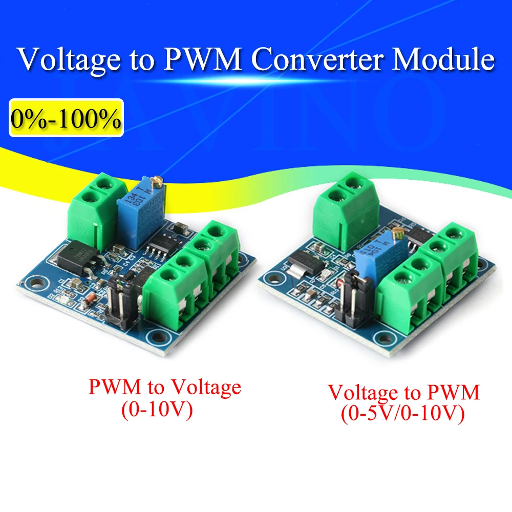 Módulo convertidor de voltaje a PWM, 0%-100% a 0-5V, 0-10V, señal Digital a analógico, módulo de potencia ajustable PWM, 1/5/10 Uds.