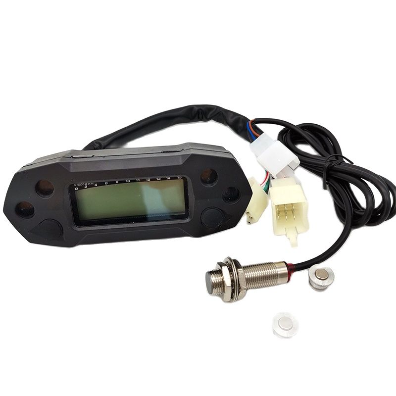 Mini compteur de vitesse LCD universel pour moto, odomètre numérique, injection électrique et carburateur