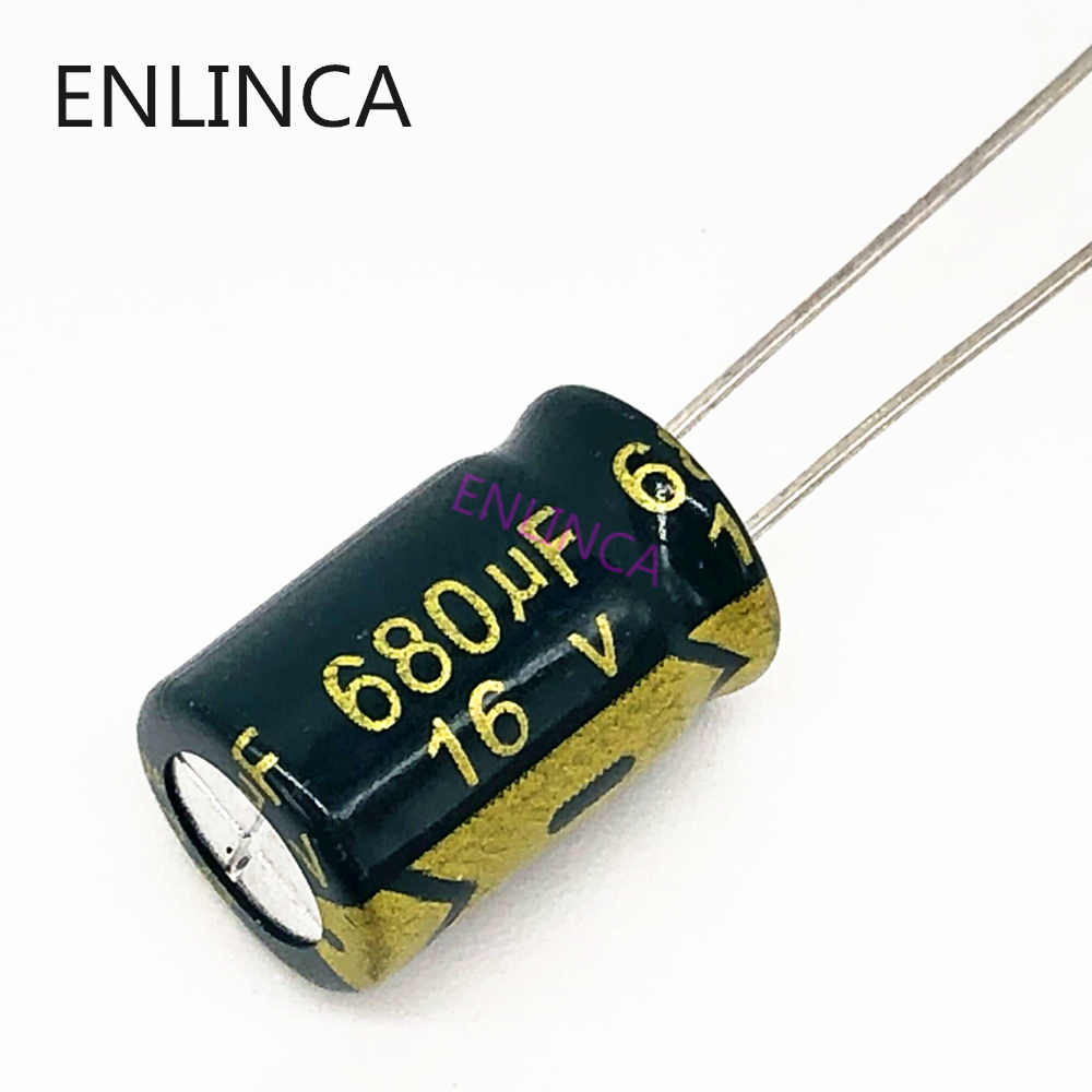 20 teile/los P33 680UF 680uf16V Niedrigen ESR/Impedanz hochfrequenz aluminium-elektrolytkondensator größe 8*12 16V 680uf 20%