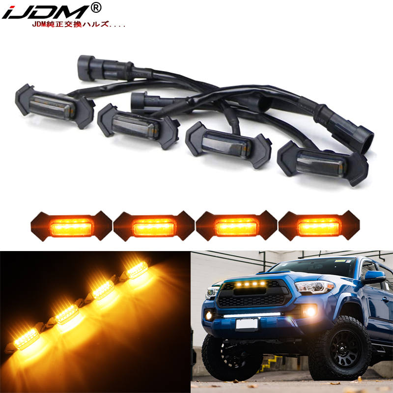 IJDM Raptor-สไตล์Grille Light LEDย่างสําหรับ 2016-Up Toyota Tacoma W/TRD Pro Grillเท่านั้น,ด้านหน้าGrille Lighting
