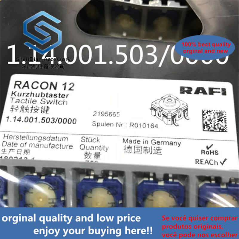 10 stks alleen originele nieuwe Geïmporteerde Duitse RAFI 1.14.001.503 0000 SMT KONE lift knop 12x12x5 schakelaar