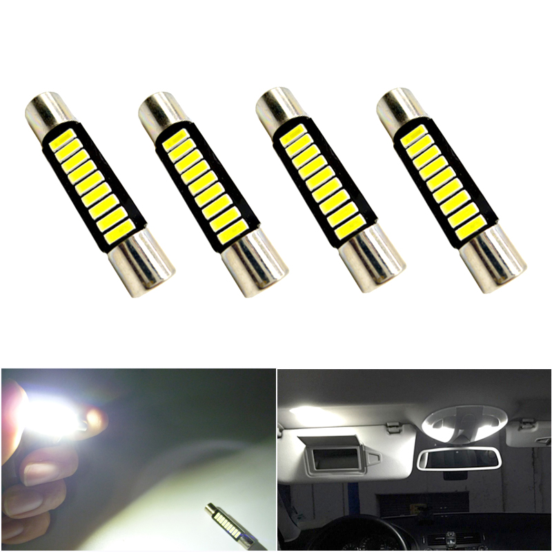4x 29mm T6 31mm Żarówka Festoon 6614 6641 Bezpiecznik LED Światło 6641 TS-14V1C Wewnętrzna lampa samochodowa Wnętrze samochodu Osłona przeciwsłoneczna Światło toaletkowe