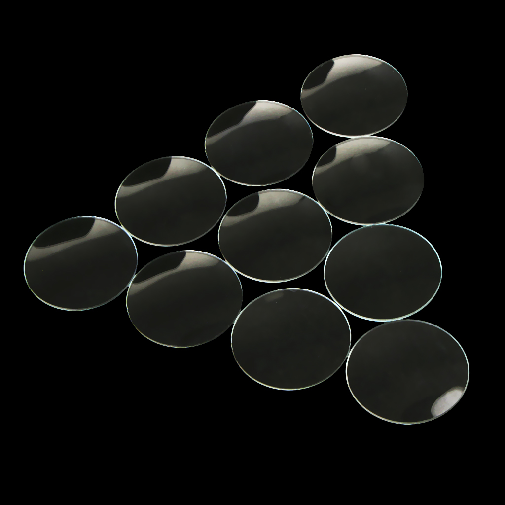 Verre de montre à double lentille convexe, pièce de rechange, diamètre 28mm, 29mm, 30mm, 31mm, 32mm, 33mm, 10 pièces