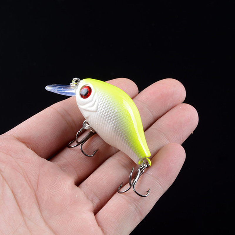 Isca minnow difícil para a pesca, isca artificial, wobbler, crankbait, manivela grande, 5,5 cm, 9g, 1 parte