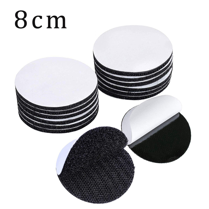 5-20 piezas 8cm negro fuerte autoadhesivo sujetador puntos pegatinas sofá alfombra antideslizante temperatura resistencia gancho bucle