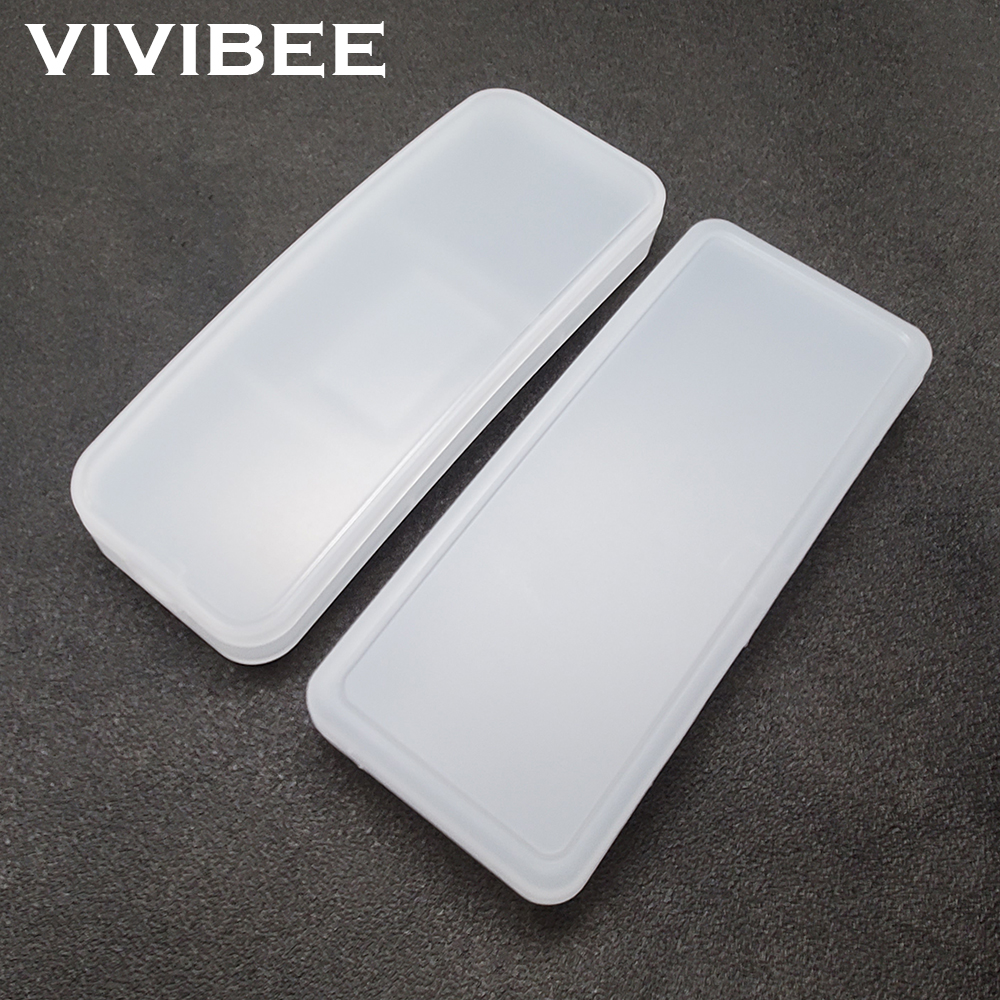 VIVIBEE กล่องใส่แว่นกันแดดแบบหนีบพลาสติก กล่องใส่แว่นตา M L สีขาวใส