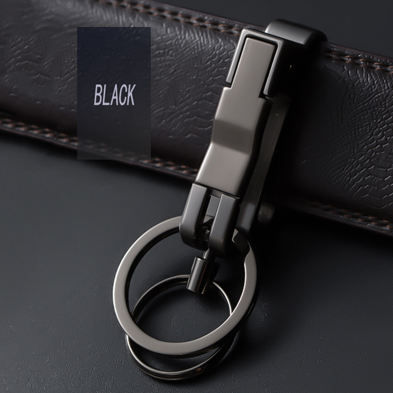 Ceinture haut de gamme tendance pour hommes, anneau de boucle de clé de voiture, créatif, Simple, taille, retenue, Durable, avec serrure, porte-clés de sécurité