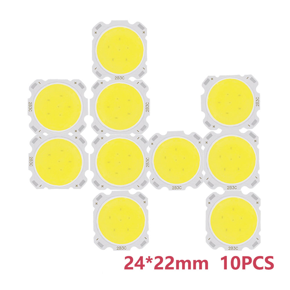 10 stücke viel 3 W/5 W/7 W/10 W High Power LED COB Licht Perlen 24 MM LED lampe Perle LED Birne Chip Spot Licht Downlight Diode Lampen Weiß