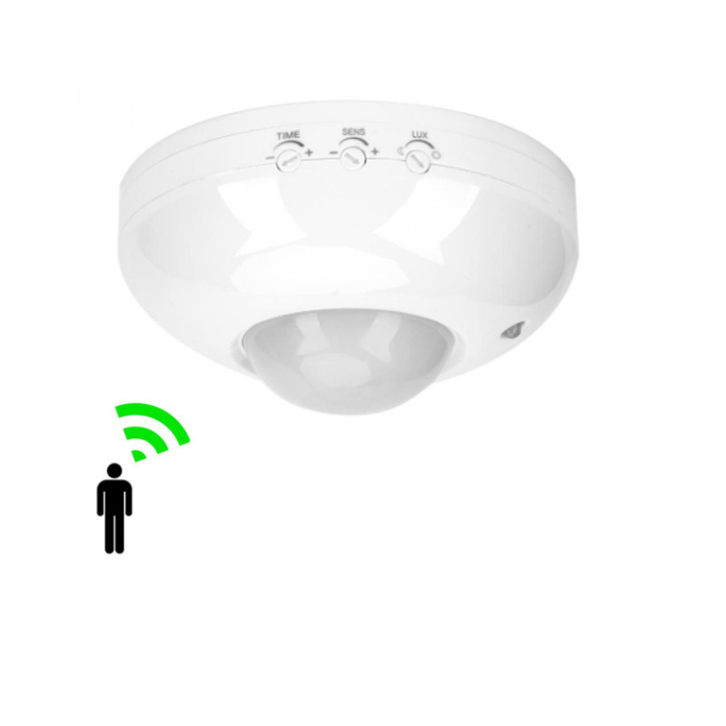 Haute sensibilité 360 degrés plafond automatique infrarouge PIR capteur de mouvement interrupteur lumière LED capteur de mouvement 220 v AC 6 m max