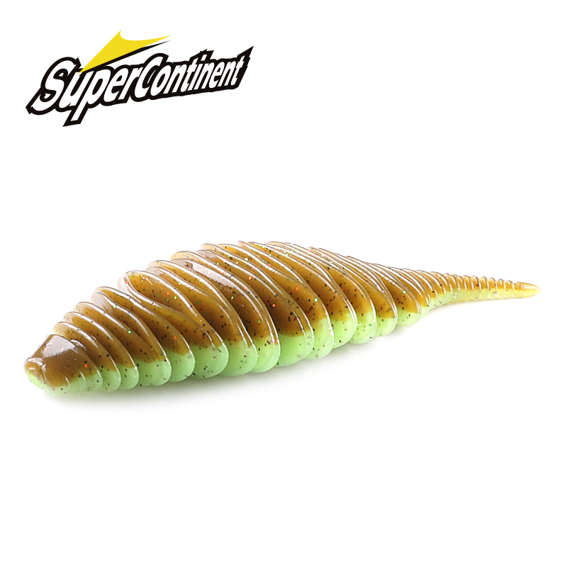 Siêu Lục Địa Chuông Mang Mềm Dụ Con Sâu Câu Cá Bass Dụ 100Mm/4 77Mm/6 Larva mồi Mềm