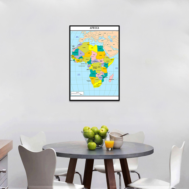 42*59Cm Bản Đồ Chính Trị Của Châu Phi Năm 2013 Phiên Bản Áp Phích Và Hình In Không Dệt Vải Trường Phái Hội Họa giảng Dạy Vật Dụng