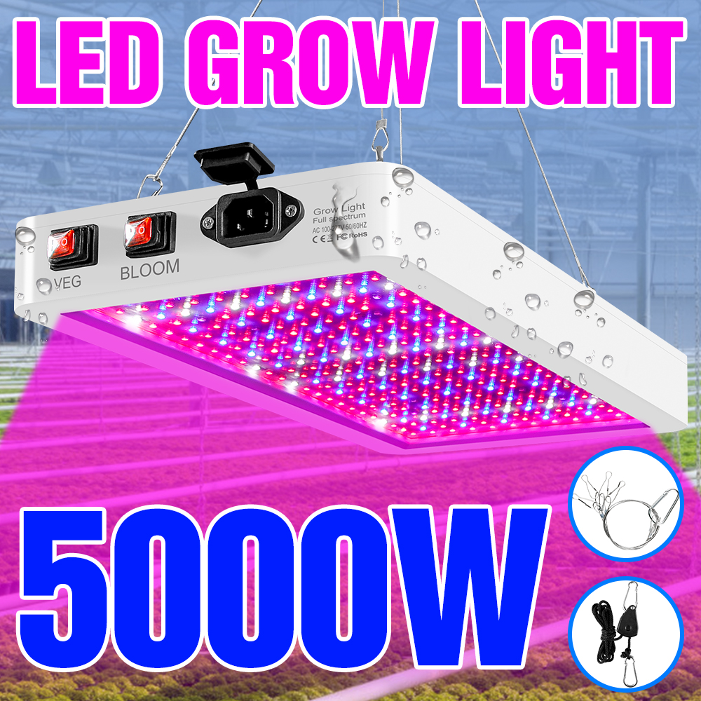 LED-Pflanzenlampe, 220 V, Wachstumslicht, Phytolamp, Innenbeleuchtung, Lampara, LED-Panel, 110 V, Vollspektrum, Gewächshaus, Blumensamen, Zeltlampe