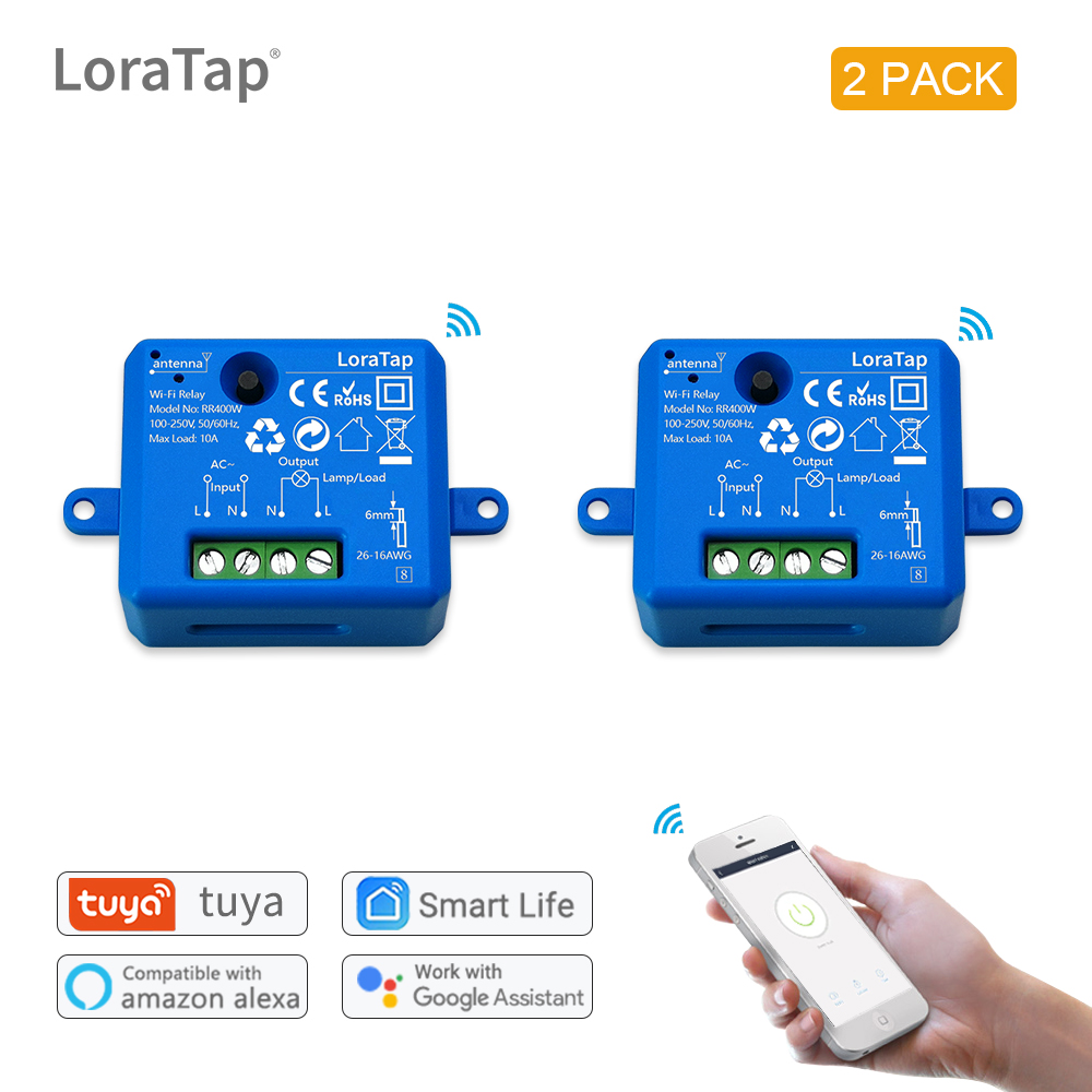 Smart Life-interruptor de luz con WiFi para el hogar, módulo de relé de domótica, funciona con Google Home, Alexa, Tuya