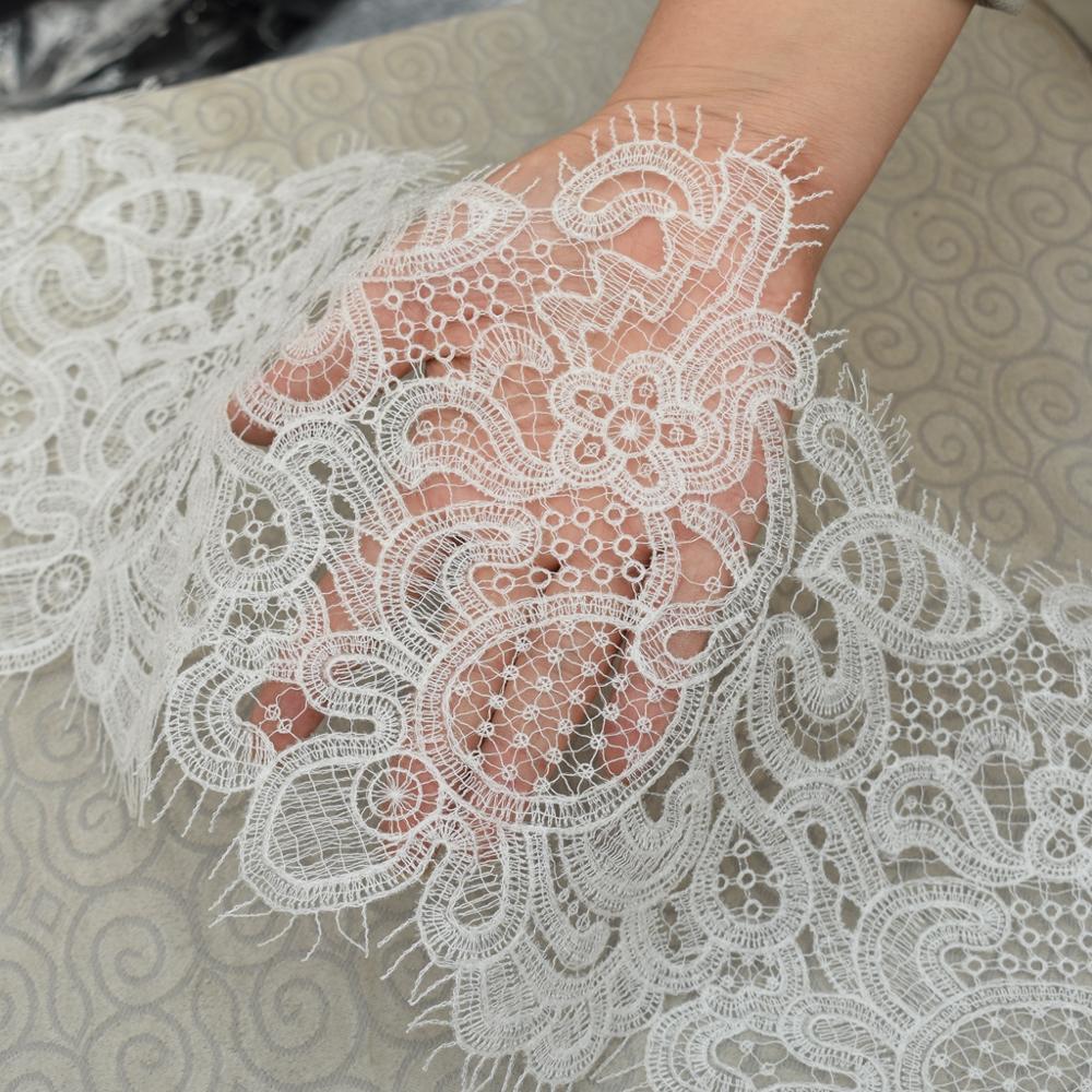 Guarnição oca Do Laço Do Bordado, vestido De Noiva, decoração De Tecido De Renda, acessórios De Cílios