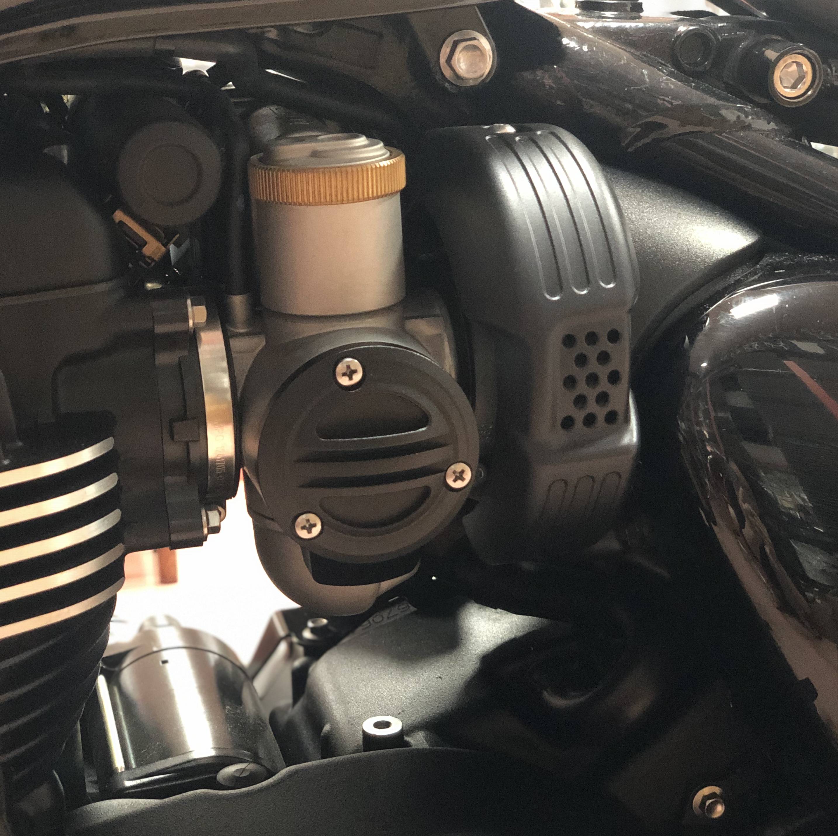 Комплект черных накладок на воздухозаборники для мотоциклов Triumph Bonneville BOBBER и Black Thruxton 1200