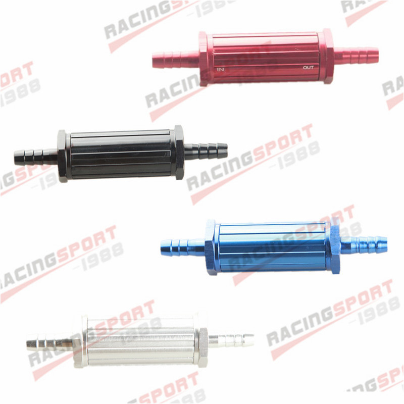 12mm Black/Blue/Red/Silver Anodised Car Billet Magnetic Fuel Filter 30 Micron