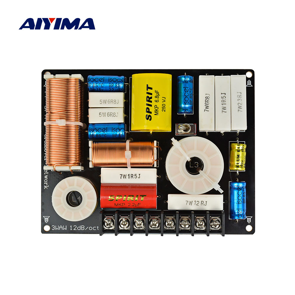 AIYIMA Speaker Audio 3 Arah 280W Crossover Treble + Midrange + Bass Independen Filter Pembagi Frekuensi untuk DIY Speaker DIY 1PC