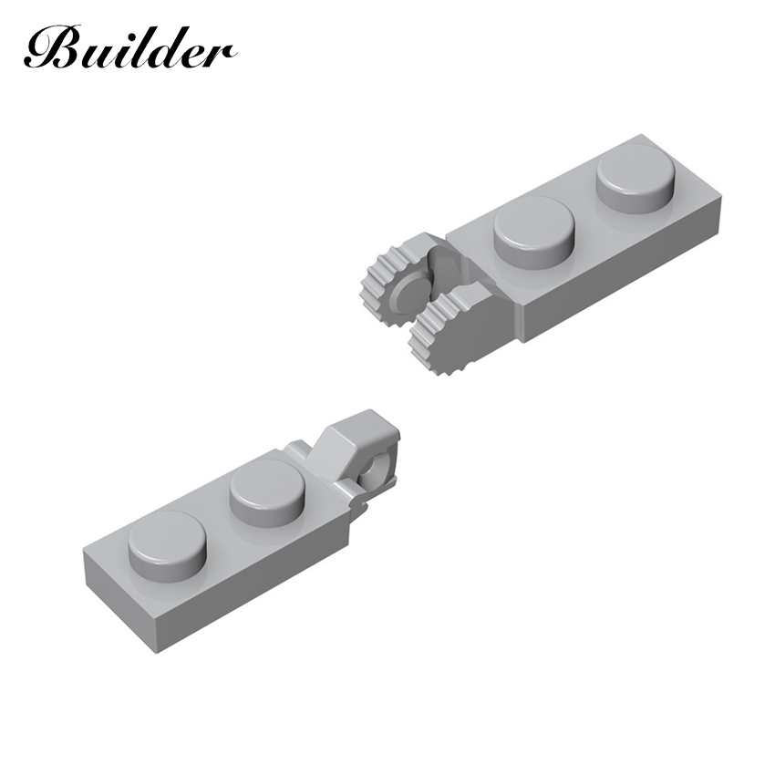 Little Builder Bouwstenen Technologische Onderdelen 1x2 Enkelzijdig met Scharnier Plaat Compatibel Met Merken kinderen Speelgoed 44302 + 44301