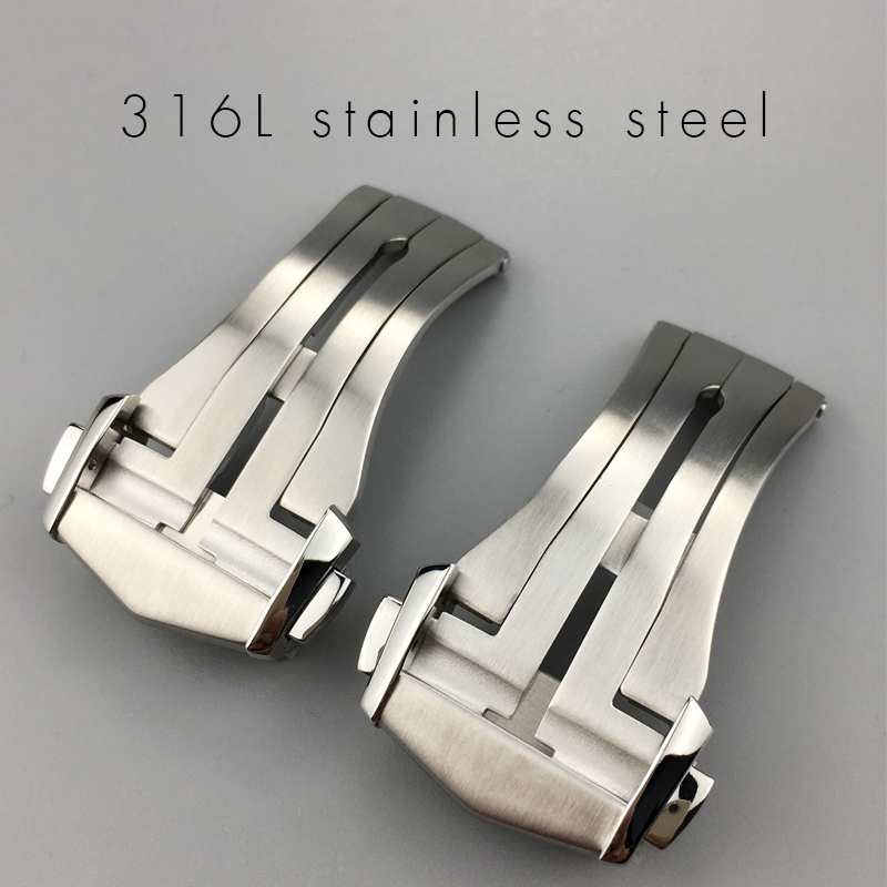 18mm Quality Stainless Steel Deployment Folding Clasp Buckle for omega Seamaster 300 speedmaster AQUA Bracelet TERRA AT150 8900