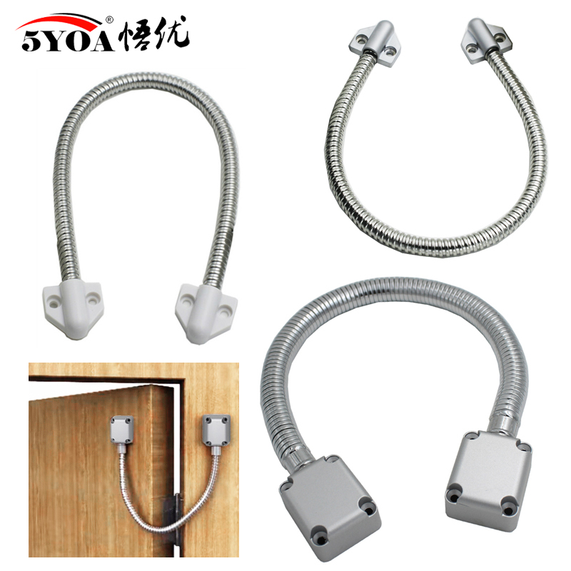 Lazo de puerta, funda de protección de montaje expuesta, Cable de Control de acceso, línea de alambre oculta de acero inoxidable, protección de tubo de Metal blindado