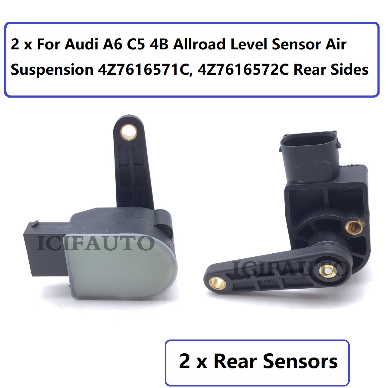 1/2 Uds para Audi A6 C5 4B Allroad Sensor de nivel de altura trasero suspensión neumática OE #   4Z 7616571 C, 4Z 7616572 C, 4Z7 616 571C, 4Z7 616 572C