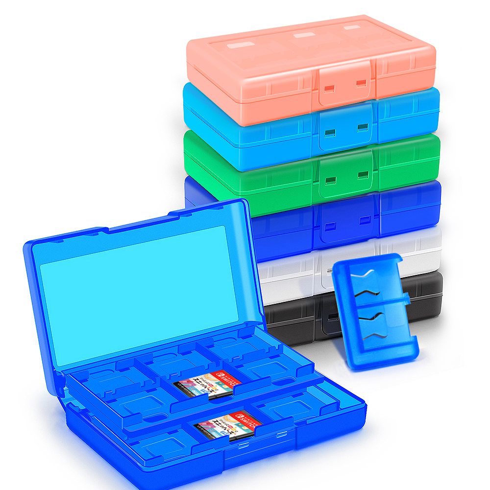 Accessori da viaggio portatili Nintend Switch Custodia per carte da gioco 24 in 1 Custodia protettiva per custodia Micro SD Custodia rigida NS