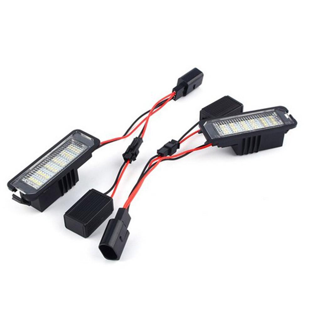 2pcs 12V LED Number License Plate Light Lamps 6000K LED Car Exterior Accessories Signal Lamp for GOLF 4 5 6 7 Polo 6R
