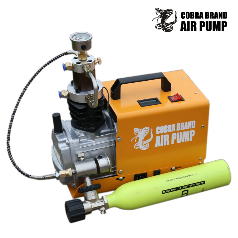 Kompresor udara listrik, pompa tekanan tinggi 4500Psi 300bar 30mpa 220V 110V Pcp untuk senapan angin PCP pneumatik Inflator Scuba