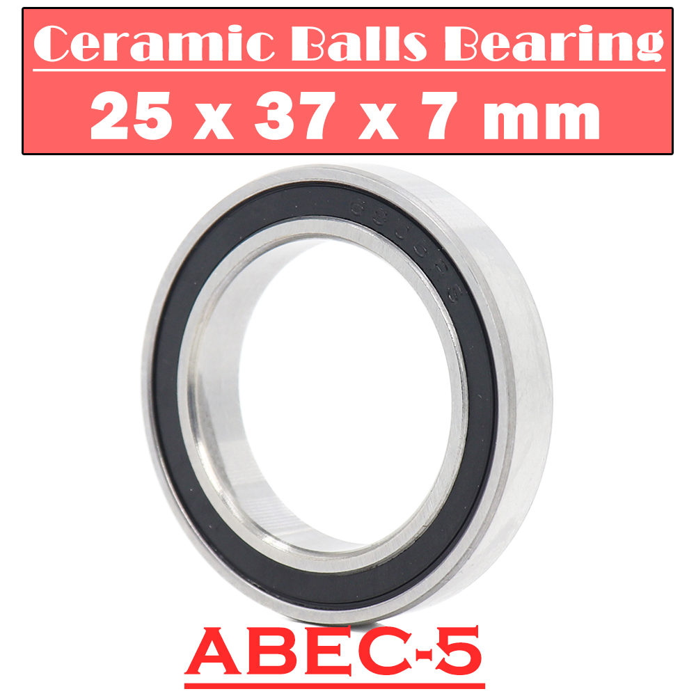 Rodamiento de cerámica híbrido 6805RS, 25x37x7mm, ABEC-5 ( 1 pieza), repuestos de soportes inferiores de bicicleta, 6805 RS, 2RS, Si3N4, rodamientos de bolas 6805-2RS