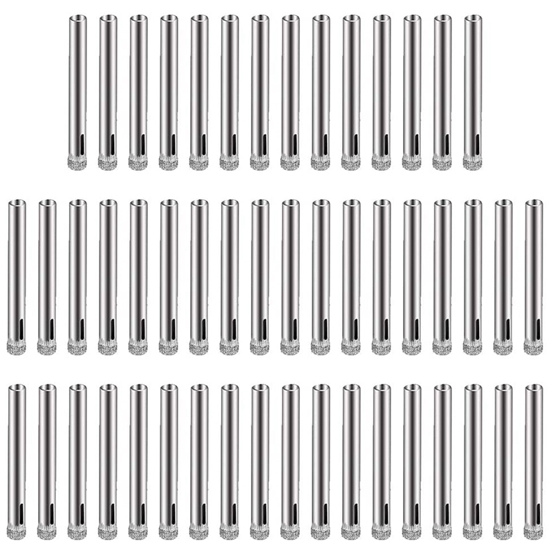 50 Stuks Diamant Boor Set 6Mm Diamond Getipt Hole Saw Voor Tegel, Glas, Keramiek, porselein, Marmer
