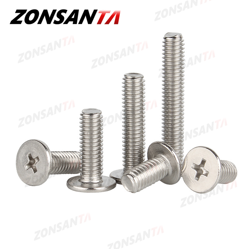 ZONSANTA M2 M2.5 M3 M4 M5 M6 304 Stainless Steel Cross Phillips Ultra Thin Super Flat Wafer Head Screw notebook  Laptop Bolt