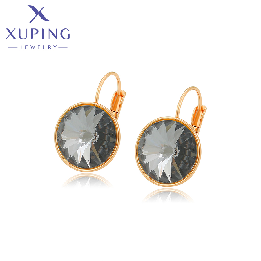 Xuping Sieradenqni Theo Elegante 12mm Ronde Steen Vrouwen Meisjes Haak Kristallen Oorbel Prachtige Gift Party A 00622051