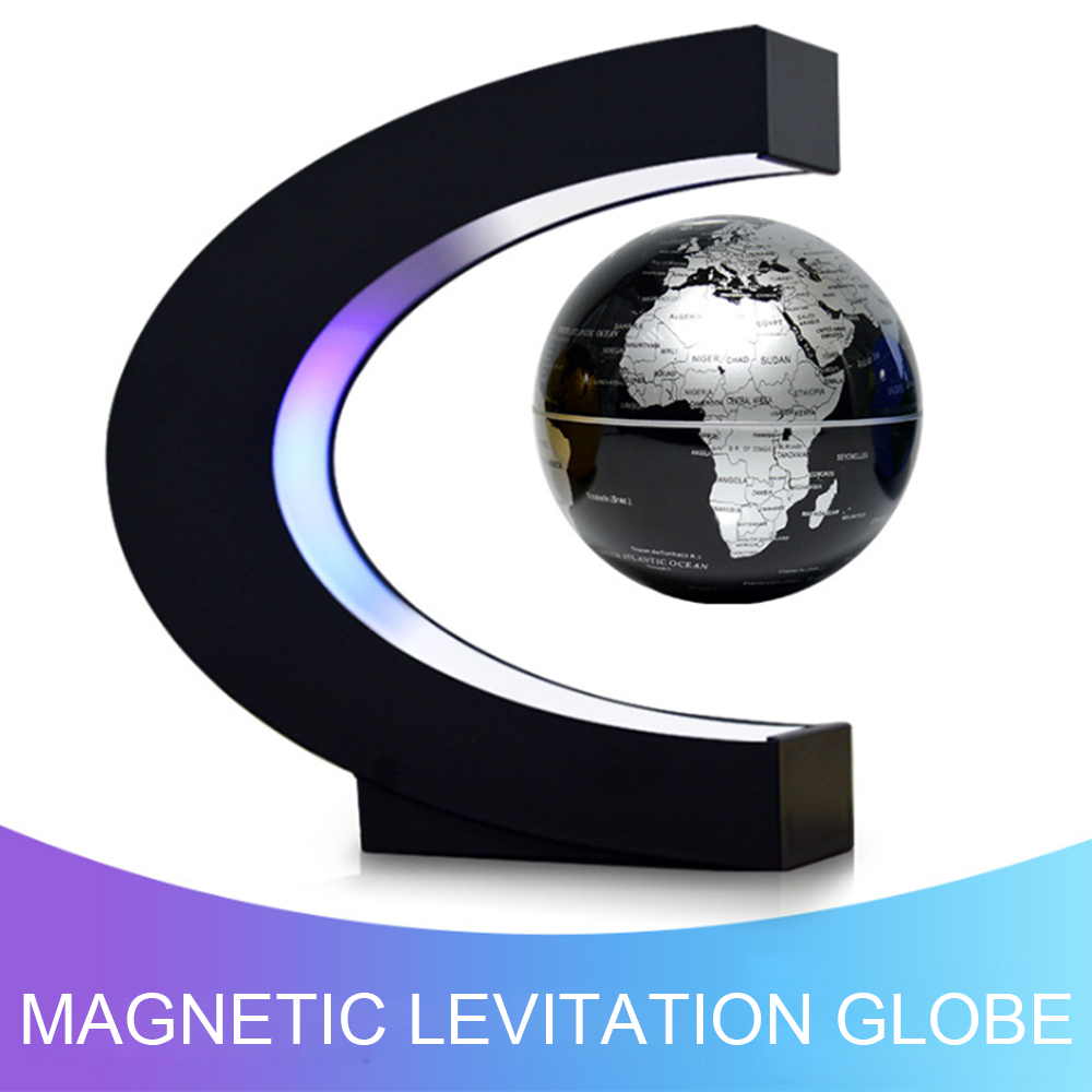 Adornos de regalo creativos de globo, tecnología de suspensión de campo magnético en forma de C de 3 pulgadas, levitación magnética, impresión 3D