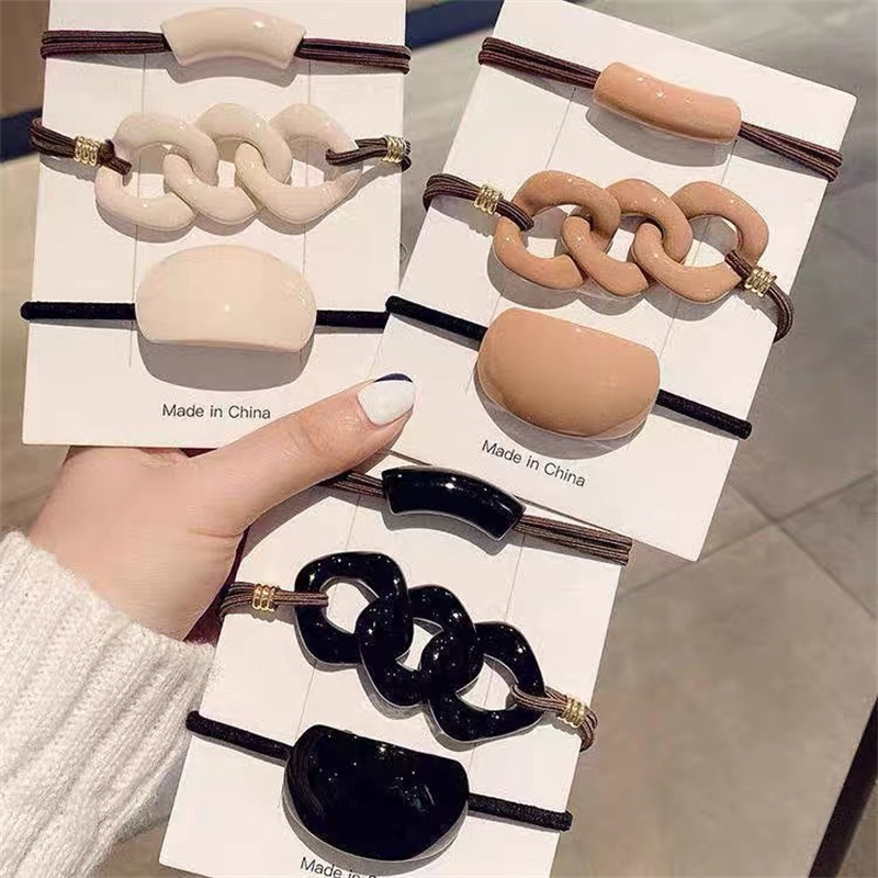 Nieuwe Korea Vrouwen Haar Touwen SetTemperament Haarbanden Elastische Rubberen Band Paardenstaart Houder Gom voor Haar Banden Scrunchies Haarband