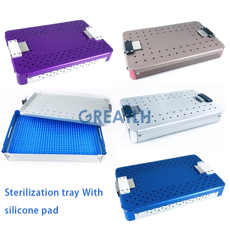 Vassoio sterilizzatore con scatola per tappetino in silicone Vassoio disinfettante Gli strumenti tengono la sterilizzazione