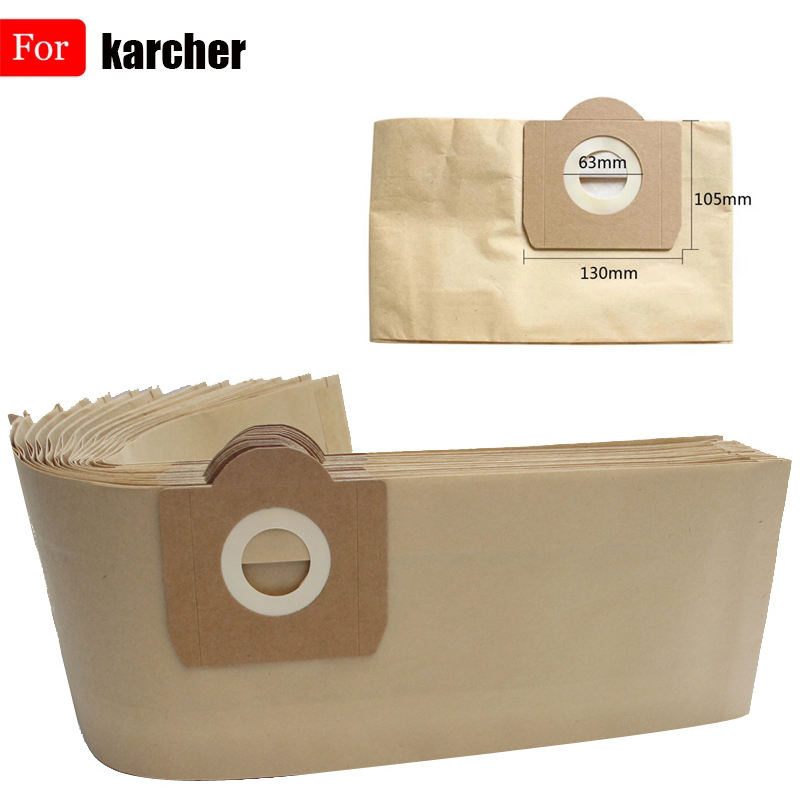 Bolsas de polvo para Karcher MV3 WD3 WD3200 WD3300 A2204 A2656 WD3.500P SE4001 SE4002 piezas de aspiradora para Rowenta RB88 RU100 RU101
