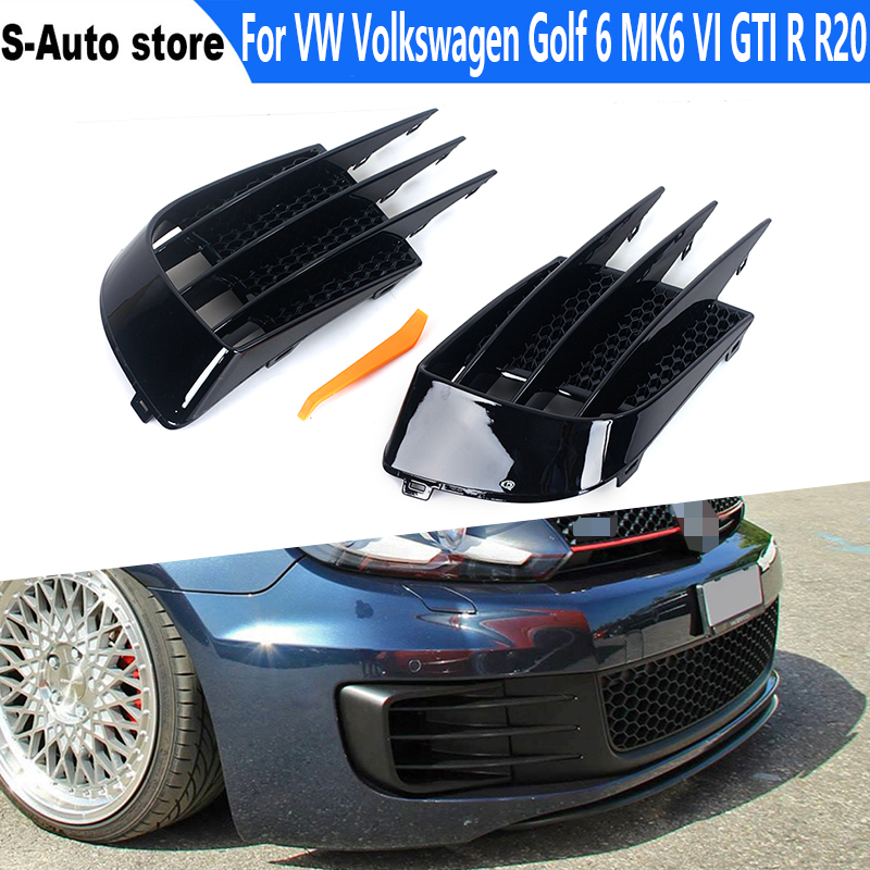Para VW Volkswagen Golf 6 MK6 VI GTI R R20 ABS luces antiniebla sombra luz antiniebla delantera del coche capós ceja ojo viento cuchillo cubierta embellecedora