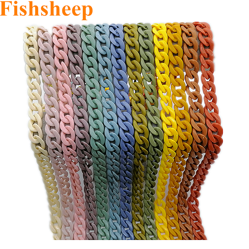 FishSheep 2020 Nuovo Colore Acrilico Occhiali Da Sole Catena Donne Catene Occhiali Da Lettura Occhiali Cavo Titolare Neck Strap Corda Cordino