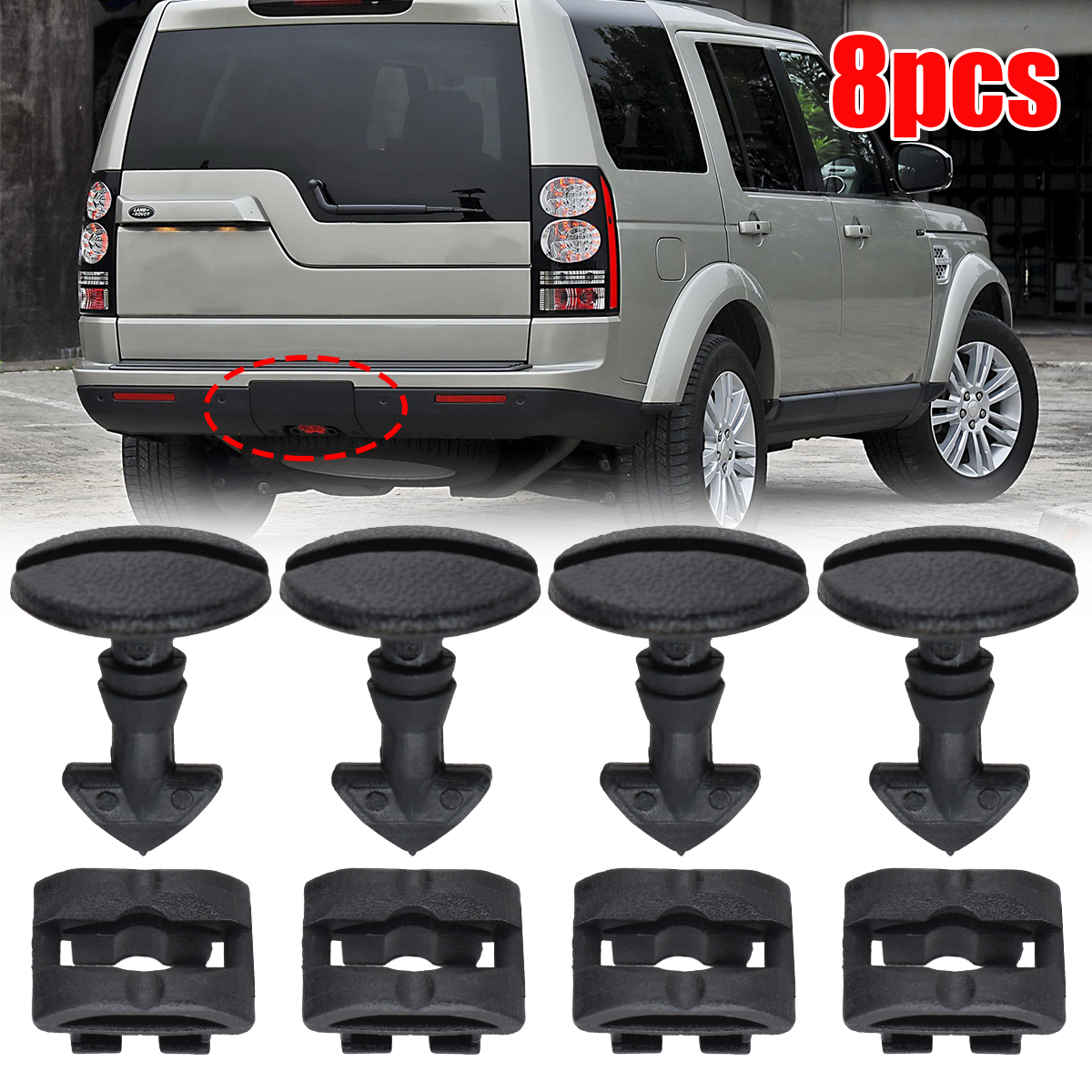8 шт. для Land Range Rover Sport Discovery Sport 3 4 LR2 LR3 LR4 Freelander 2 задний бампер поворотный замок поворотные зажимы крышка буксирного глаза