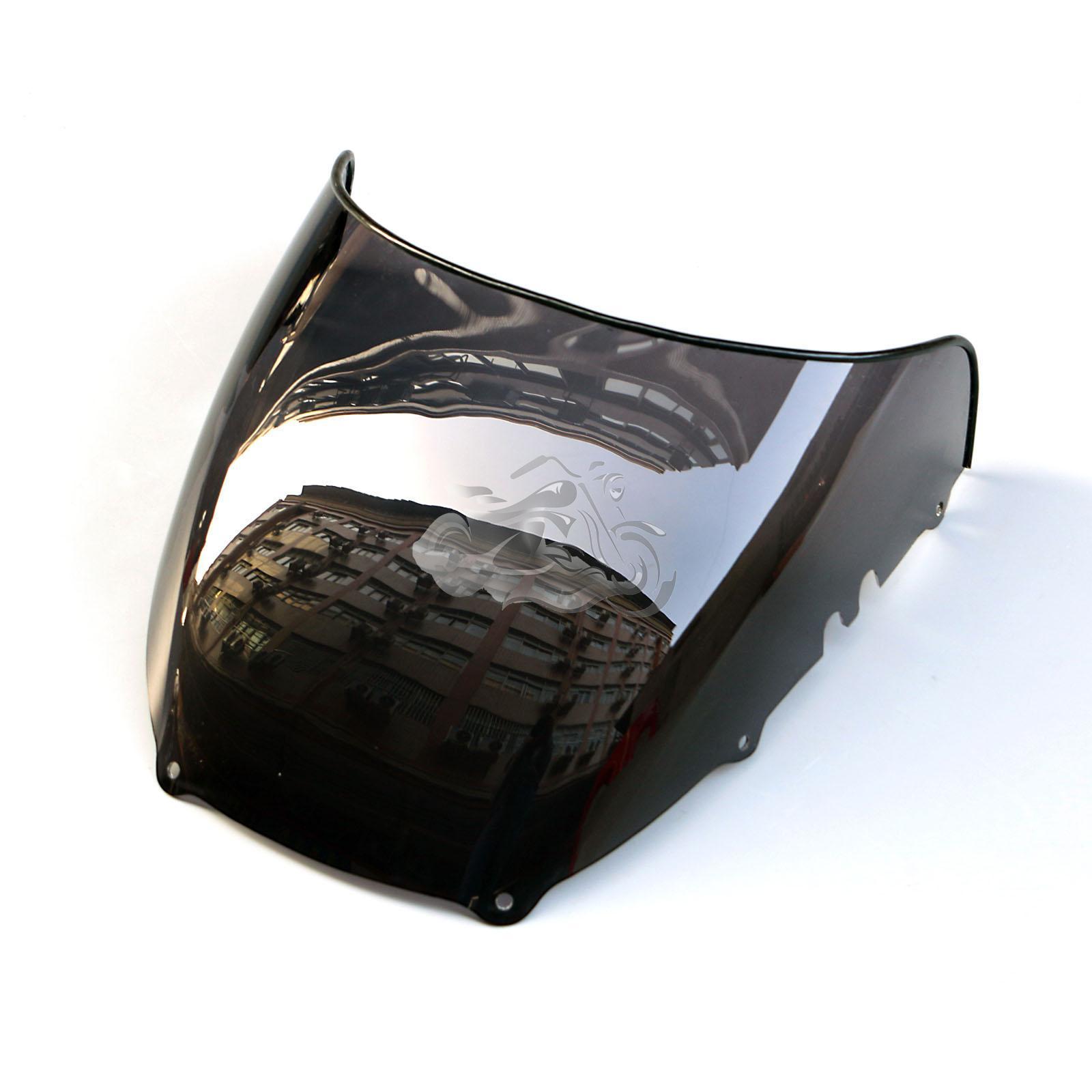 Passend für 1988–1992 VFR400 NC30 Motorrad-Windschutzscheibe, transparent/schwarz, VFR400 RR NC30 1989 1990 1991 VFR400RR