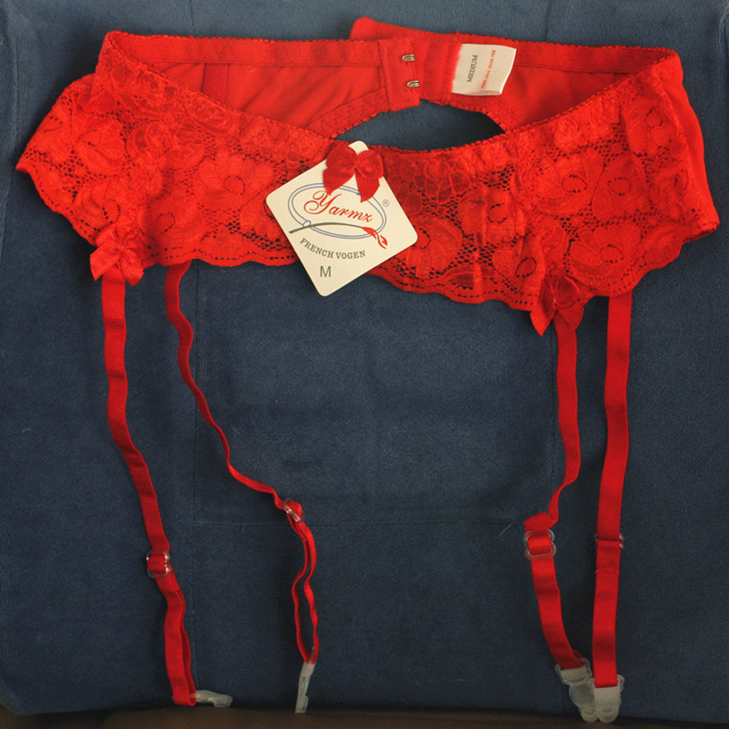 M L XL Plus Größe Dessous Frauen Sexy Spitze Transparent Strumpfbänder Gürtel Zurück Verschluss Einstellbare Strapsgürtel Für Strümpfe