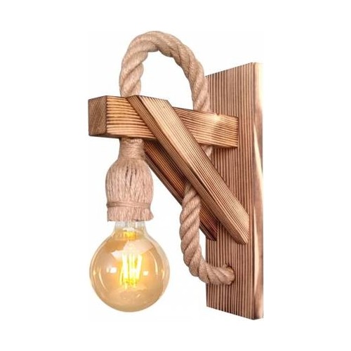 Aplique de madera para pared, lámpara de pared para Hotel, café, candelabro de madera restaurador