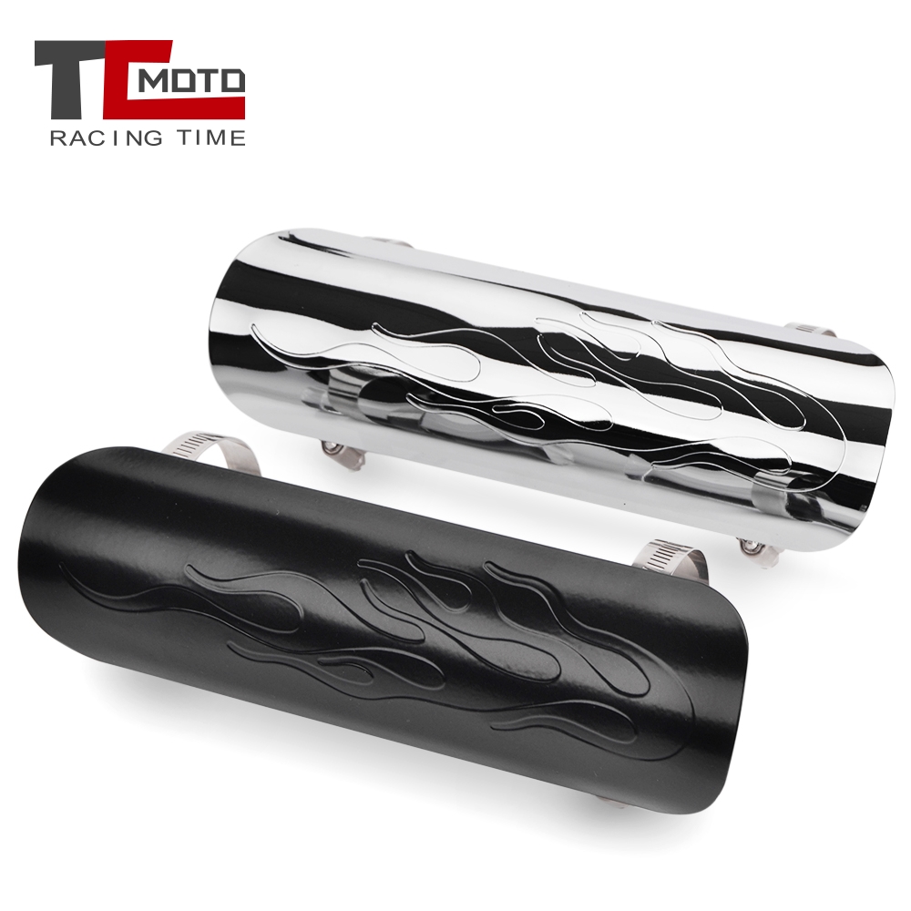 Sepeda Motor Knalpot Krom Pipa Perisai Panas Cover Guard untuk Honda Bayangan 600 750 1110 Aero Semangat VTX1300 XTX1800 VT750C