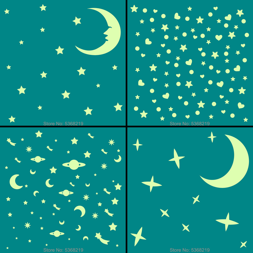 Adesivo da parete con luna luminosa che si illumina al buio, soffitto della camera dei bambini, camera da letto dei bambini, decorazioni per la casa, adesivi luminosi, decalcomania rotonda fai da te