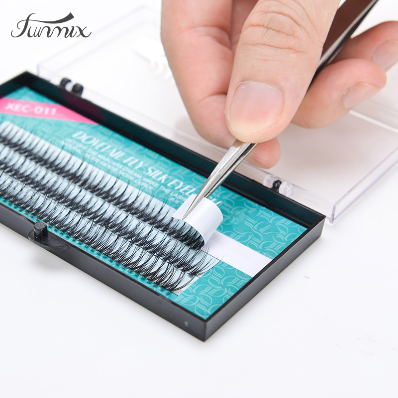 1pc FUNMIX Natürliche Fischschwanz Typ Schwalbenschwanz Fliegen Wimpern Weiche Nerz Wimpern Für Gefälschte Wimpern Verlängerung Make-Up-Tool